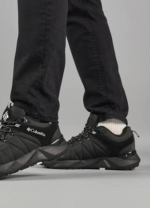 Шикарные мужские кроссовки "columbia facet low trinsulate black white termo winter"7 фото