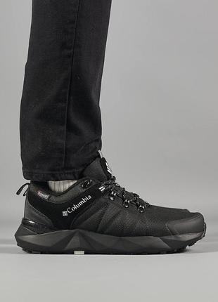 Шикарные мужские кроссовки "columbia facet low trinsulate black white termo winter"9 фото