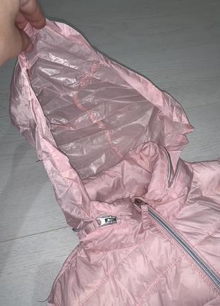Куртка пуховая с капишоном розовая f&amp;f 6 s-m3 фото