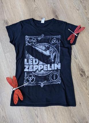 Футболка led zeppelin женская s-m🖤💣