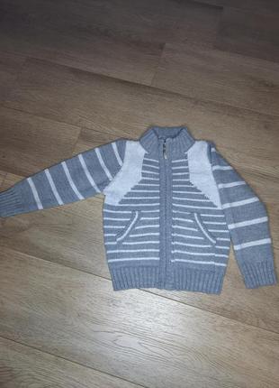 Шерстяная шерстяная теплая кофта свитер на мальчика турция1 фото