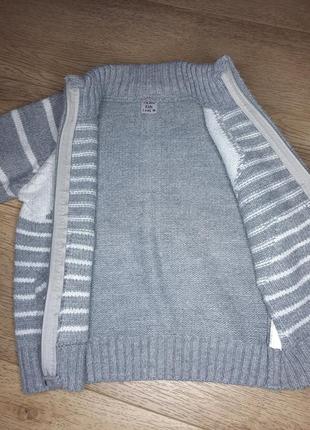 Шерстяная шерстяная теплая кофта свитер на мальчика турция2 фото