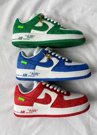 Louis vuitton x nike air force 1 low green