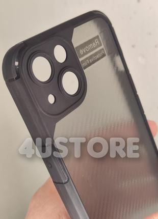 Чохол carbon frame на iphone 13 під карбон сатовий захист камер ударостійкий2 фото