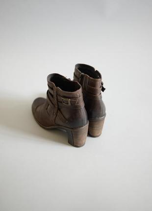 Кожаные ботинки устойчивый каблук3 фото