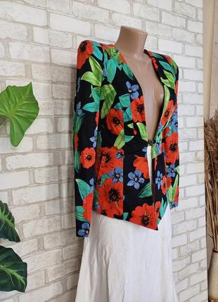 Новый нарядный красочный пиджак/жакет на 96% хлопок в сочный цветах, размер хс-с3 фото