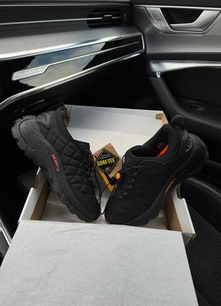 Качественные мужские термо кроссовки merrell ice FITTED cap moc 2 gore tex black orange4 фото
