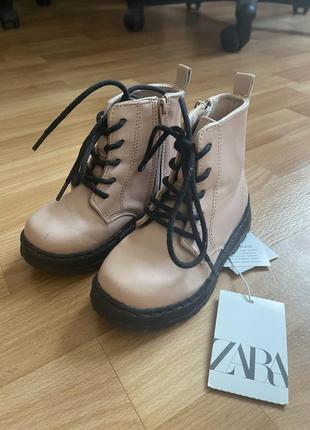 Ботинки осенние детские бу zara р 23