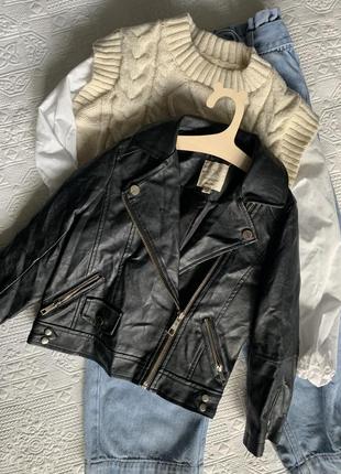 Косуха, шкіряна куртка river island 2