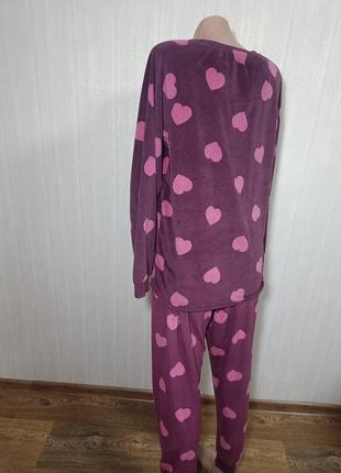 Велюровая пижамная кофта и штаны. флисовая пижама. теплая пижама.6 фото
