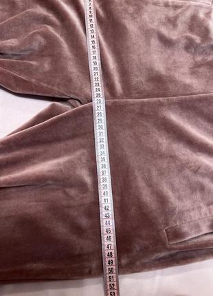Велюровые рыжи коричневые брюки для дома хорошего качества5 фото