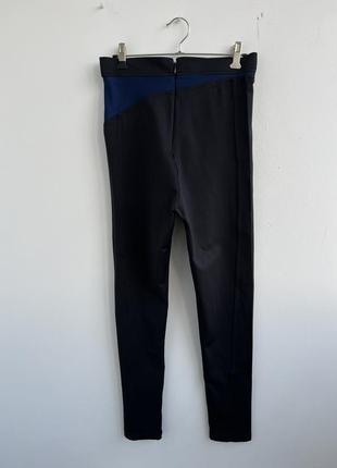 Брюки лосины с молнией на высокой посадке