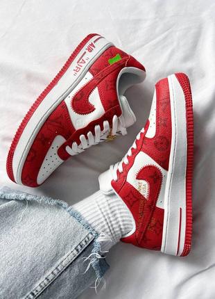 Женские кроссовки nike air force 1 low red