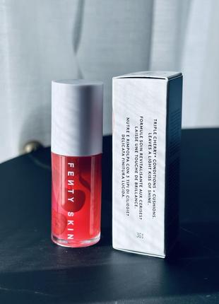 Fenty skin cherry treat conditioning + strengthening lip oil маселка для губ3 фото