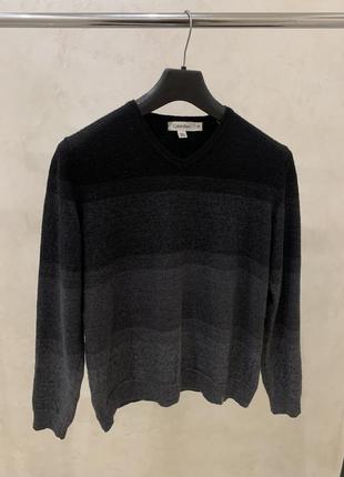 Джемпер свитер calvin klein черный серый на зуб1 фото