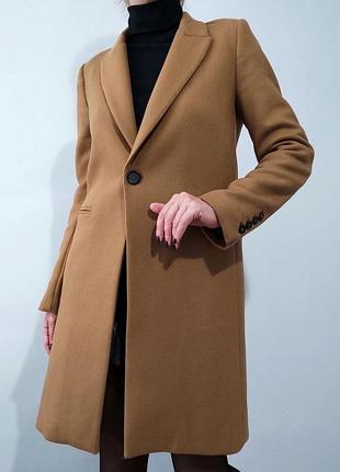 Стильне пальто zara 75% вони лана
