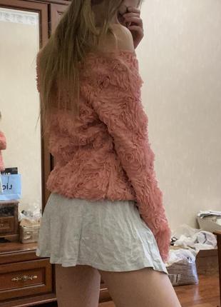 Кофта розы на одно плечо 3