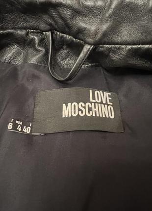 Кожаная куртка косуха moschino оригинал5 фото
