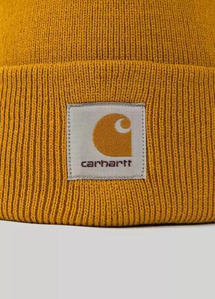 Трендовая шапка унисекс🔹горчица carhartt3 фото
