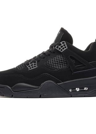 Кросівки жіночі / чоловічі чорні nike air jordan 4 black