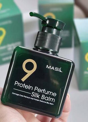 Бальзам для захисту волосся masil 9 protein perfume silk balm, 180мл1 фото