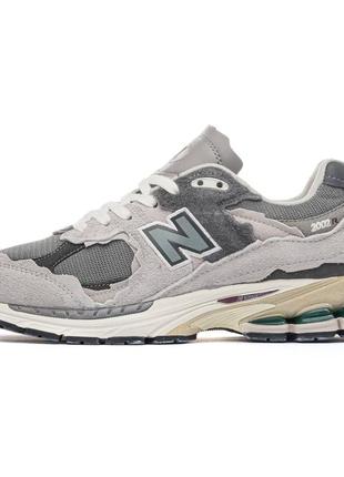 Кросівки жіночі / чоловічі сірі замшеві new balance 2002r protection silver