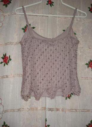 Майка кавового кольору"maria grachvogel"р. 8,100%віскоза.