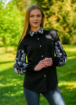 4629 ексклюзивна лляна жіноча вишиванка