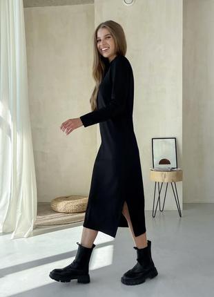 Трендовое платье рубчик из рубчика модные теплые платья длинные теплые платья теплое...