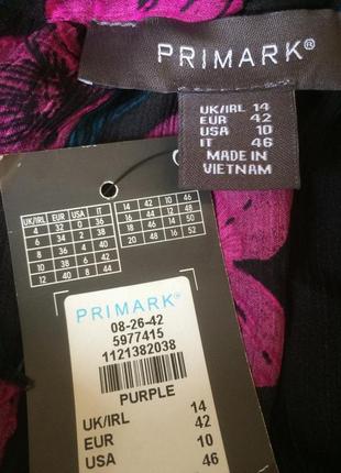 Блуза блузка чорна квіти бант primark4 фото