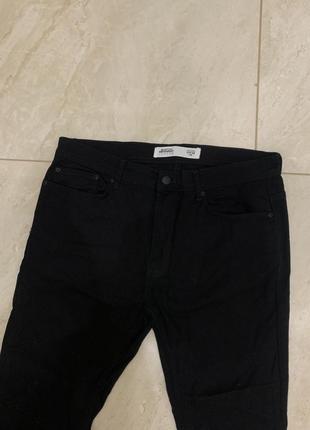 Джинсы штаны burton menswear london черные мужские базовые