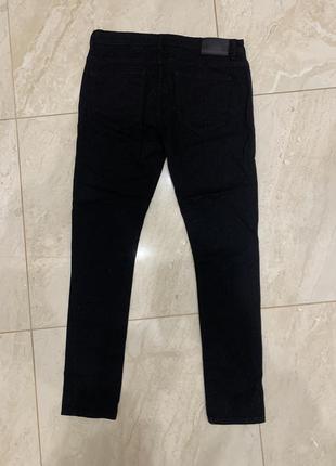 Джинсы штаны burton menswear london черные мужские базовые