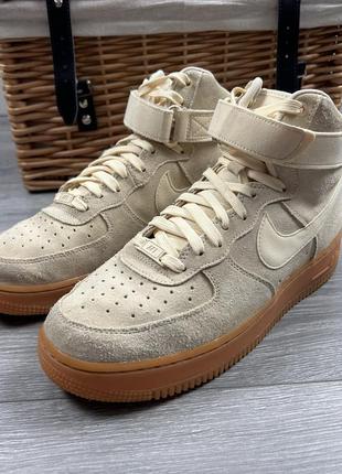 Nike air force 1 high beige suede sale