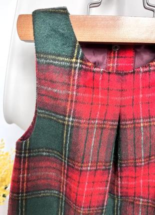 Сарафан теплый в клетку