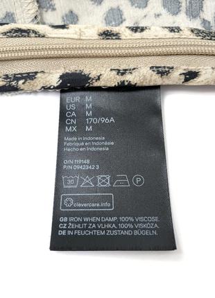 Леопардовая блузка с длинными рукавами h&m, m, l