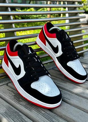 Nike air jordan 1 low кроссовки кожаные мужские4 фото