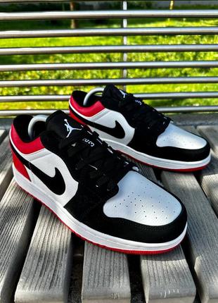 Nike air jordan 1 low кроссовки кожаные мужские5 фото