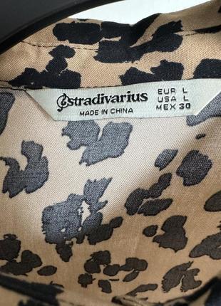 Платье мини с длинными рукавами / принтованное платье stradivarius4 фото