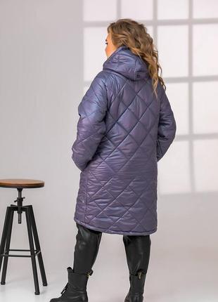 Женская удлиненная зимняя куртка цвета3 фото