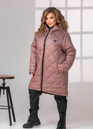 Женская удлиненная зимняя куртка цвета8 фото