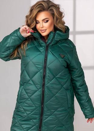 Женская удлиненная зимняя куртка цвета10 фото