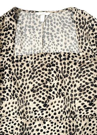 Леопардовая блузка с длинными рукавами h&m, m, l