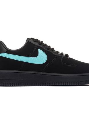 Кросівки жіночі / чоловічі чорні nike air force 1 low x tiffany3 фото