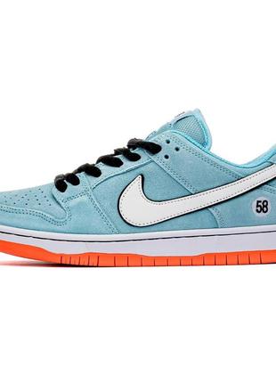 Кросівки жіночі / чоловічі блакитні замшеві nike sb dunk low club gulf 58