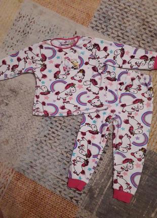 Мягкая плюшевая пижама с единорогом matalan2 фото