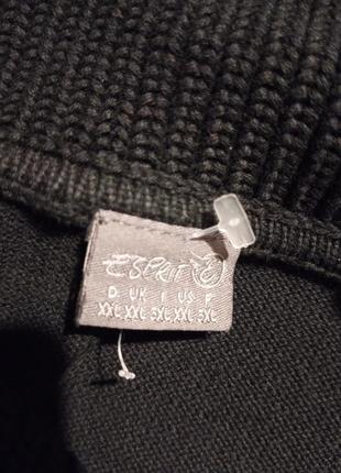 Натуральный-100% коттон,чёрный свитер с горлышком,большого размера,германия,esprit9 фото