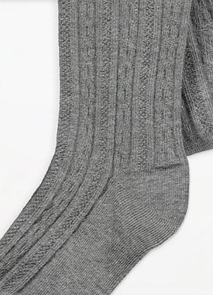 Колготи з візерунком колготки в рубчик2 фото