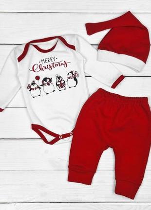 Новогодний костюм для новорожденных малышей нарядные merry christmas. новогодняя детская одежда