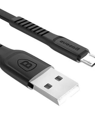 Кабель быстрой зарядки baseus micro usb 2a black, длина - 100 см. (camzy-b01)1 фото