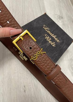 Ремень пояс женский кожаный в стиле ysl / ремінь пояс жіночий в стилі ysl